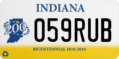 IN license plate 059RUB