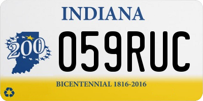 IN license plate 059RUC