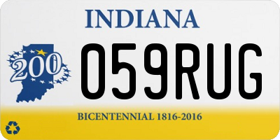IN license plate 059RUG