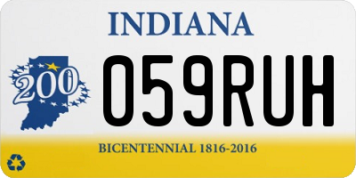 IN license plate 059RUH