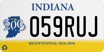 IN license plate 059RUJ