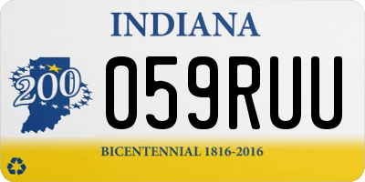 IN license plate 059RUU