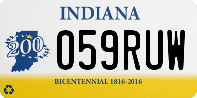 IN license plate 059RUW