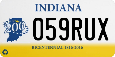 IN license plate 059RUX