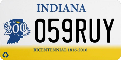 IN license plate 059RUY
