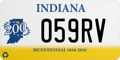 IN license plate 059RV