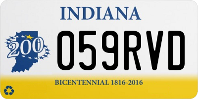 IN license plate 059RVD