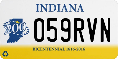 IN license plate 059RVN