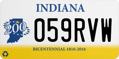 IN license plate 059RVW