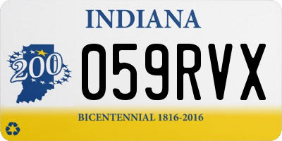 IN license plate 059RVX