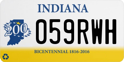 IN license plate 059RWH