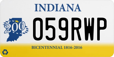 IN license plate 059RWP