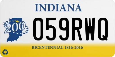 IN license plate 059RWQ