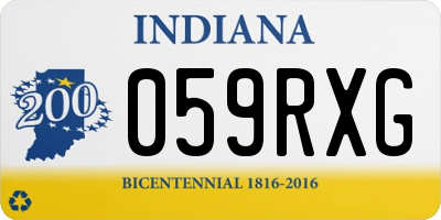 IN license plate 059RXG