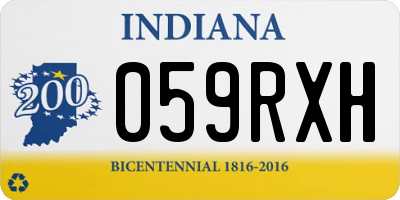 IN license plate 059RXH