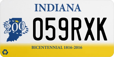 IN license plate 059RXK