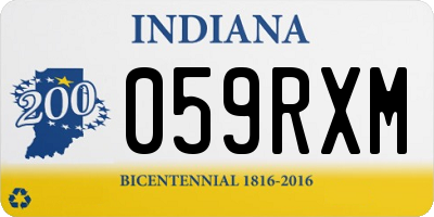 IN license plate 059RXM