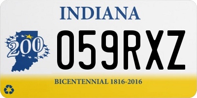 IN license plate 059RXZ