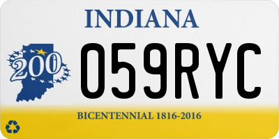 IN license plate 059RYC