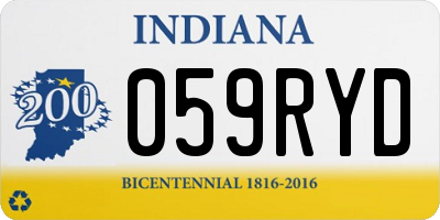 IN license plate 059RYD