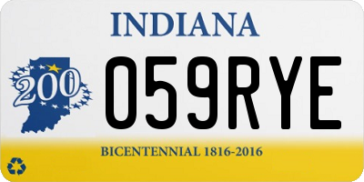 IN license plate 059RYE
