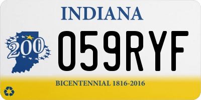 IN license plate 059RYF