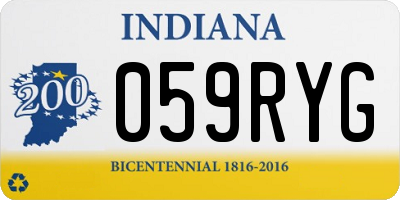 IN license plate 059RYG