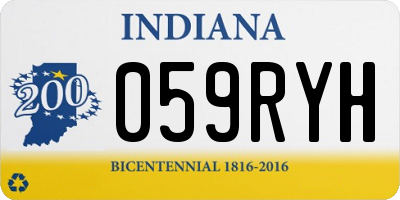 IN license plate 059RYH