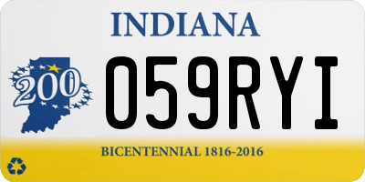IN license plate 059RYI