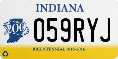 IN license plate 059RYJ