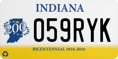 IN license plate 059RYK