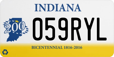 IN license plate 059RYL