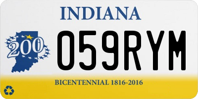 IN license plate 059RYM