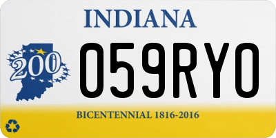 IN license plate 059RYO