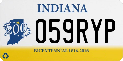IN license plate 059RYP