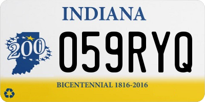 IN license plate 059RYQ