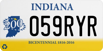 IN license plate 059RYR