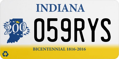 IN license plate 059RYS