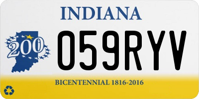IN license plate 059RYV