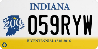 IN license plate 059RYW