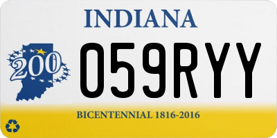 IN license plate 059RYY