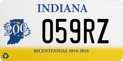 IN license plate 059RZ