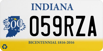 IN license plate 059RZA