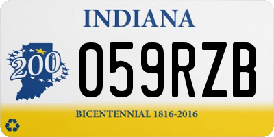 IN license plate 059RZB