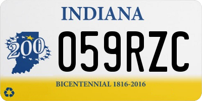 IN license plate 059RZC
