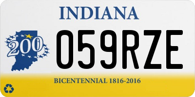 IN license plate 059RZE
