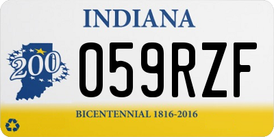 IN license plate 059RZF