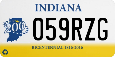 IN license plate 059RZG