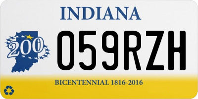 IN license plate 059RZH