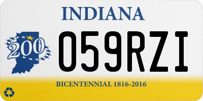 IN license plate 059RZI